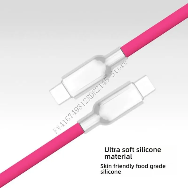 

B2EF USB C to USB C Cable Straight Head Type C Cord 240W Fast Charging Wire Line for Tablets Phones Multi Color