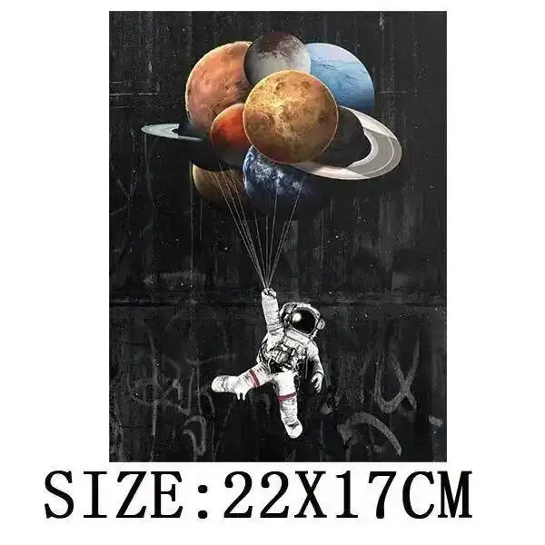 Patches For Clothing Spaceman&Moon DIY A-Level Washable Iron On Heat Transfer Stickers T-Shirt Hoodies Applique Decoration Patch