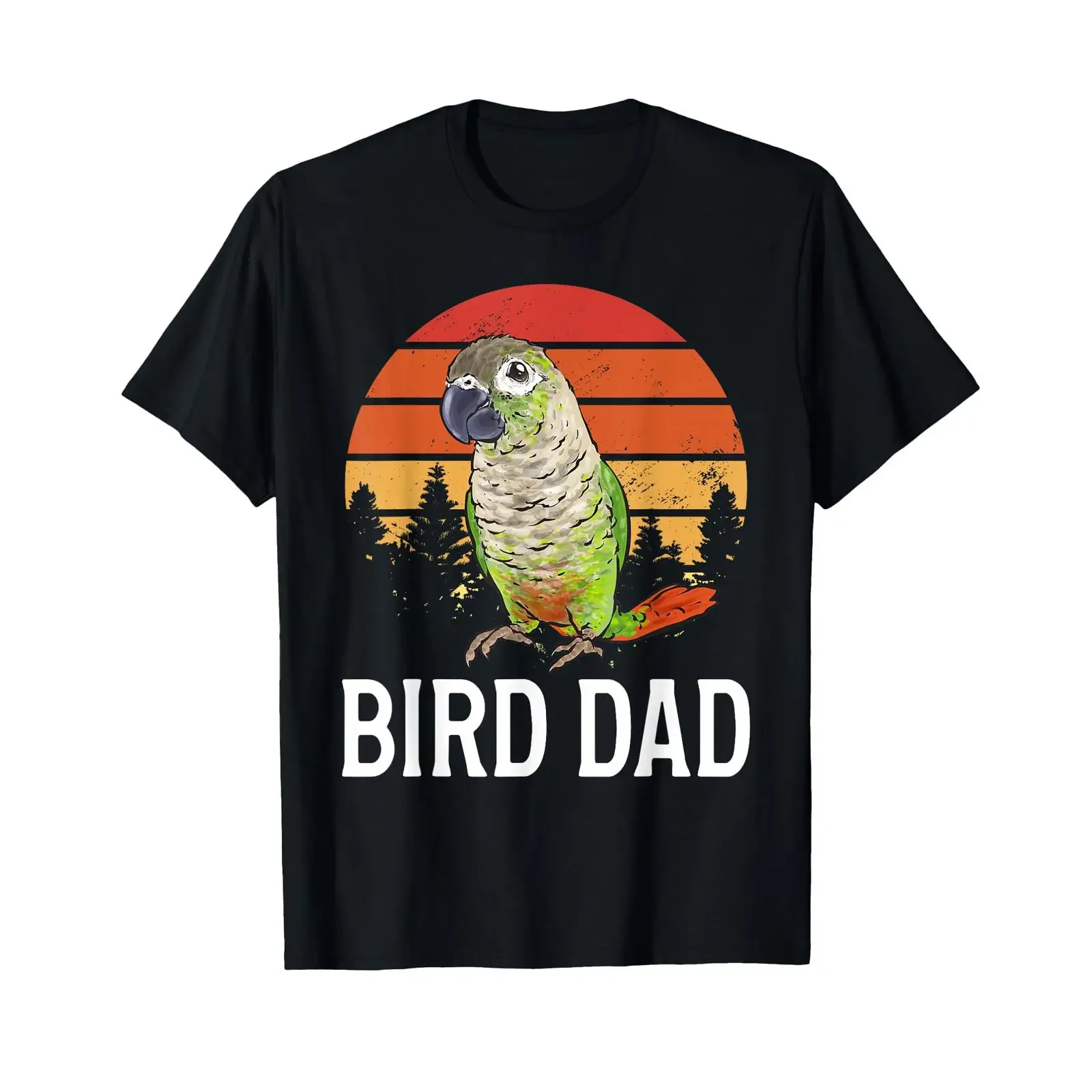 Green Cheek Conure Parrot Bird Dad T Shirt vintage Washed Comfortable Soft Unisex Stretched Breathable Versatile graphic