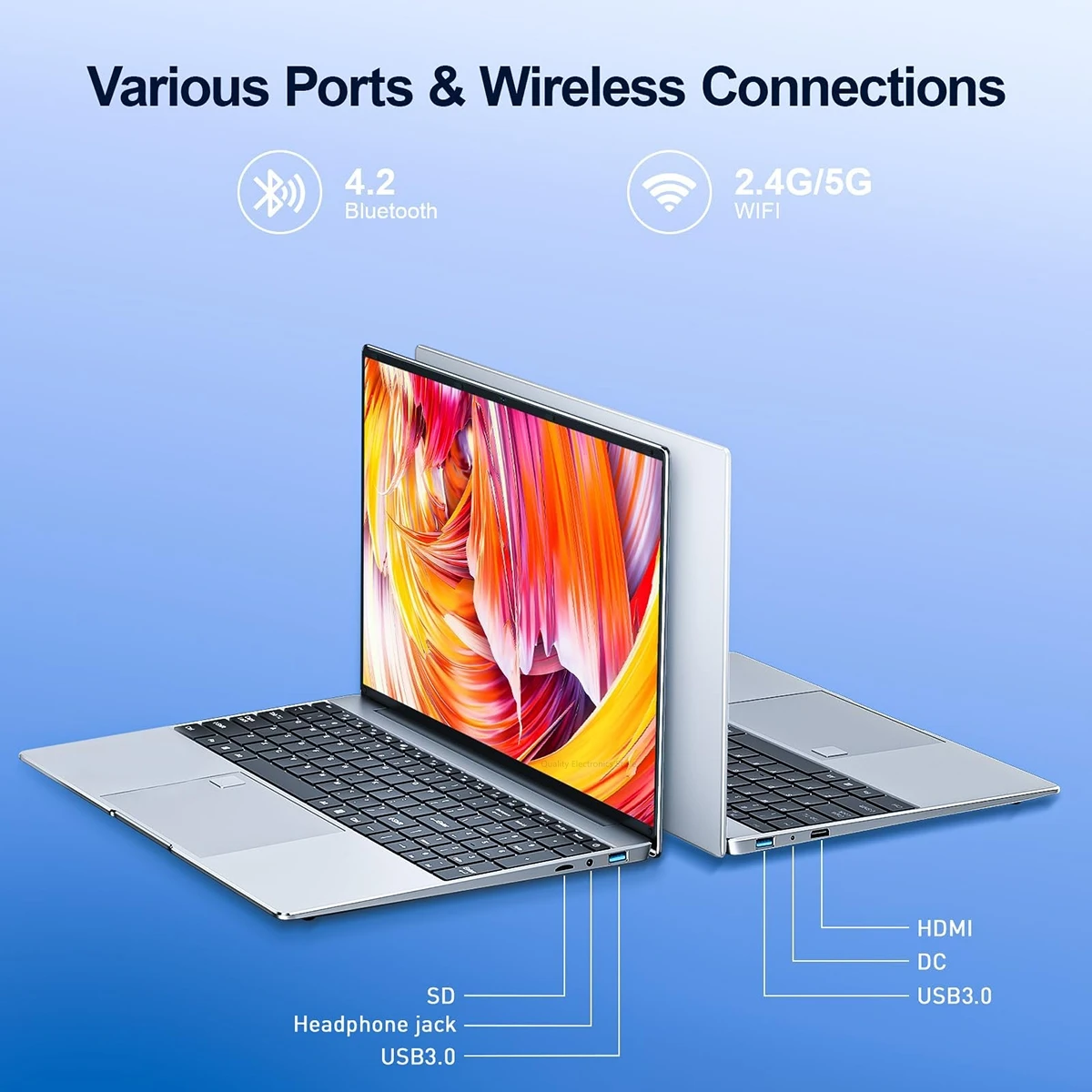 2024 Portables 15.6 Inch 1920*1080 Hd Scherm Dunne Netbook Intel Celeron N5095 16Gb Ram 1024Gb Ssd Windows 11 Pro Laptop Computer