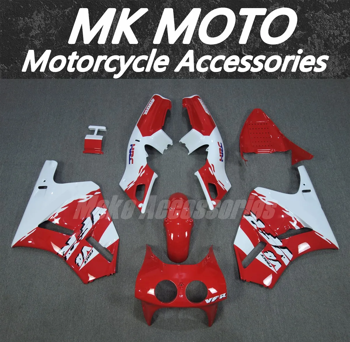 

Moke moto Motorcycle Fairings Kit Fit For VFR400 NC30 1989 1990 V4 Bodywork Set High Quality Abs Injection White Red