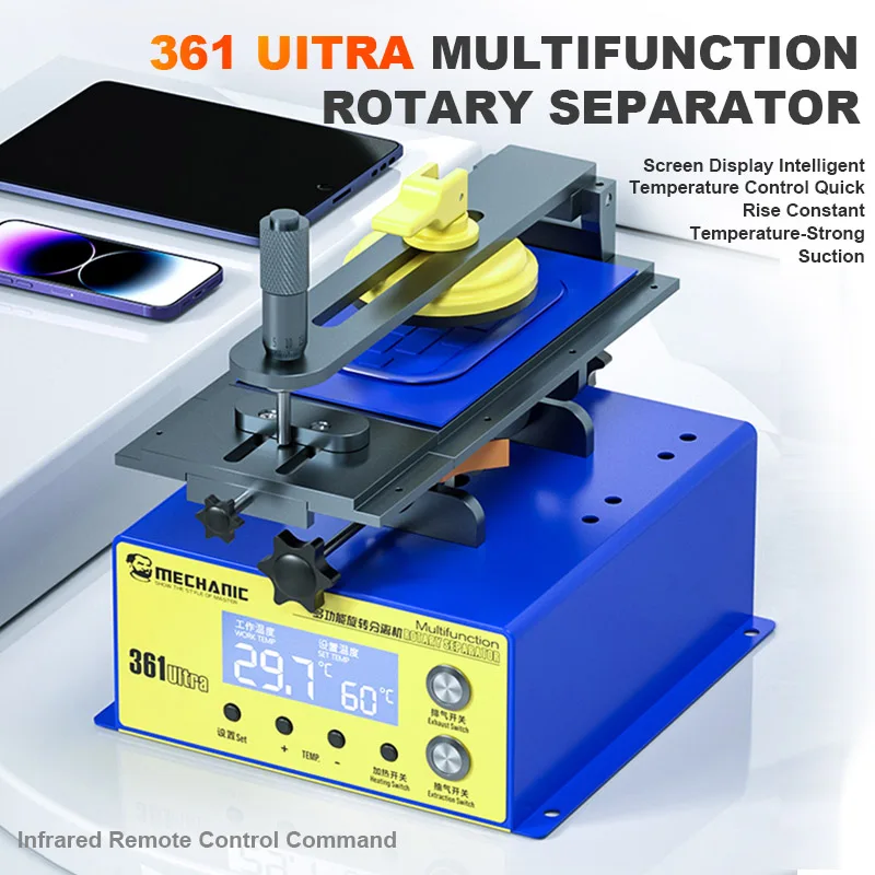 

MECHANIC 361 ULTRA 360° Rotary LCD Screen Separating Machine for Mobile Phone Repair Fast Heating Glue Removing Tool