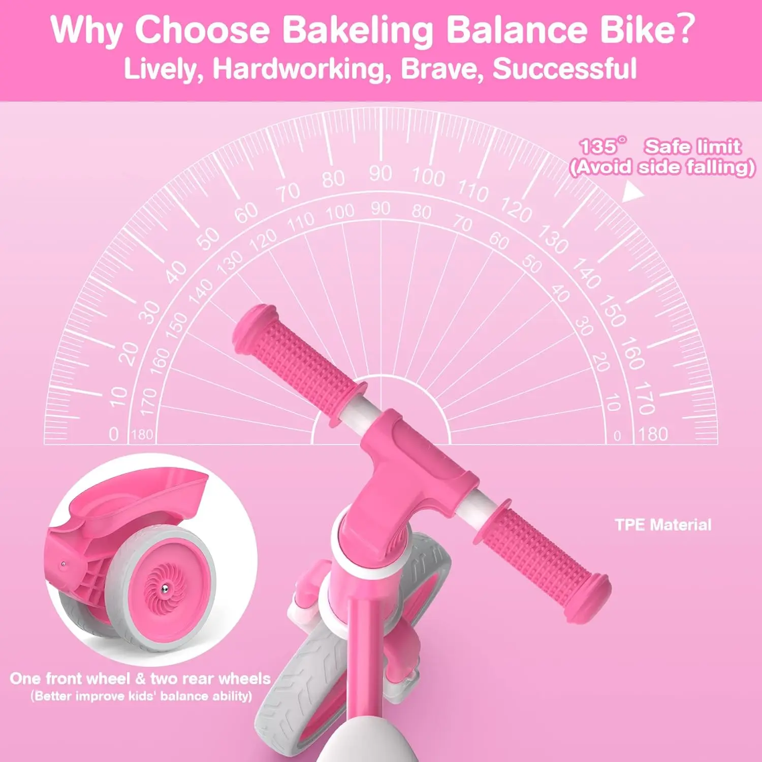 Balance Bike 2-4 anni, perfetto, robusto, bici senza pedali per bambini 2 3 4 anni, facile da montare, ben realizzata