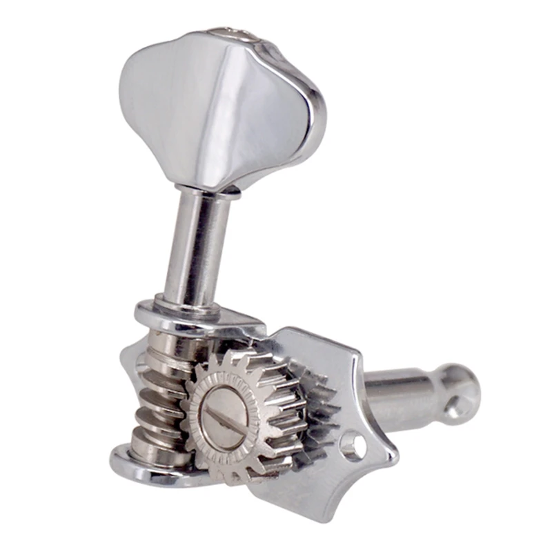 3L3R 6Pcs 1:18 Tuning Pegs Tuner Machine Heads Knobs Tuning Keys for Acoustic or Electric Guitar Silver