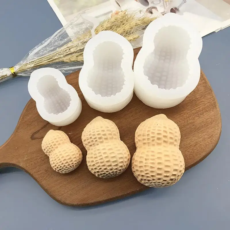 

●Peanut Pistachio Pecan Coffee Bean Mousse Cake Silicone Mold Chocolate Dessert Baking Mold Handmade Candle Nut Mold