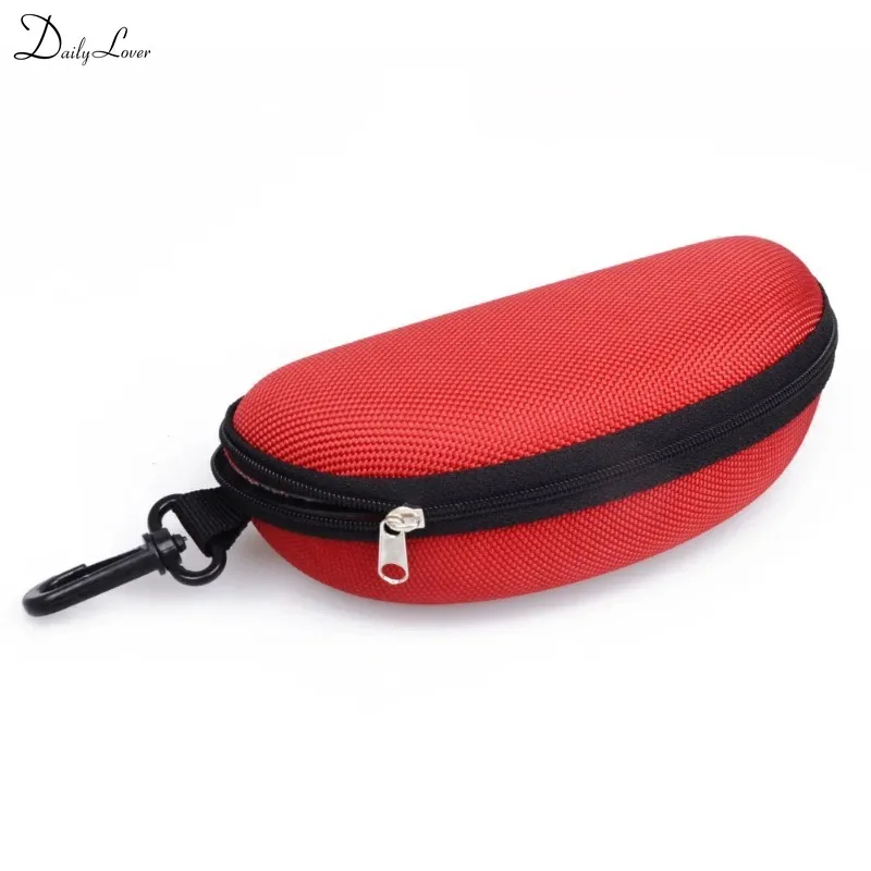 Portable Zipper Sunglasses Case Hard EVA Eyeglasses Box with Hook Glasses Compressive Protector Oxford Cloth Eyewear Storage Box