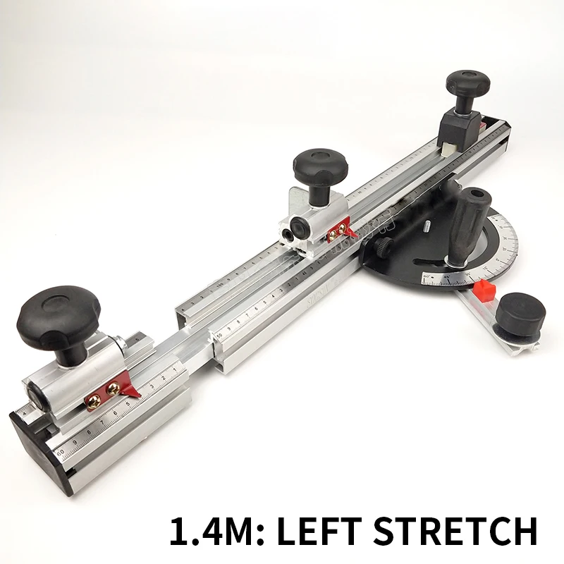 New Miter Gauge Aluminium Profile Fence Precision Sliding Table Telescopic Angle Backing Precision Panel saw Angle Positioning