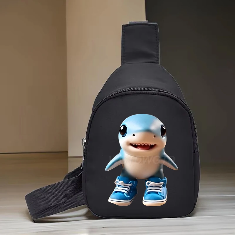 

Детские сумки-мессенджеры, итальянская милая мини-сумка Brainrot Shark для девочек и мальчиков, подарки, кошелек для повседневного путешествия, сумка на грудь с рисунком акулы