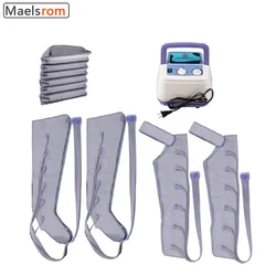 Air Compression Leg Massager 6 Chambers Body Massager Rechargerable Controller Blood Circulation Air Pump Wrap For Body Muscle