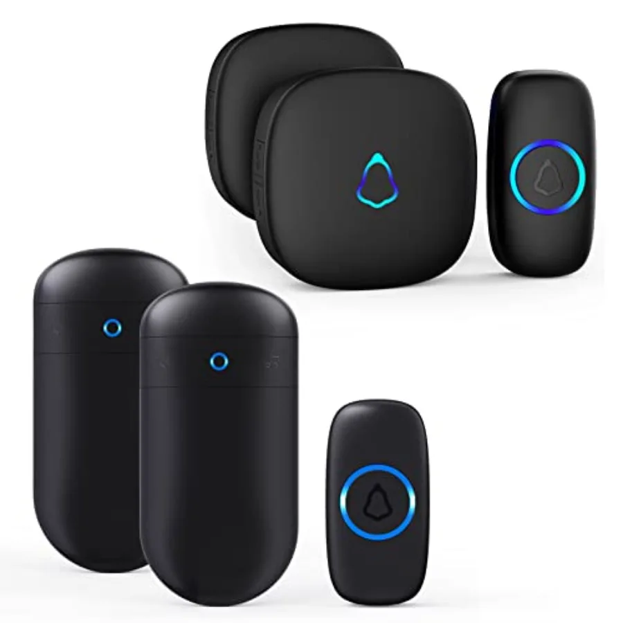 

SECRUI Wireless Doorbell Doorbell Wireless Kits for Front Door Battery Operated Doorbell with Chimes, Flash Lights, 5 Volume Le