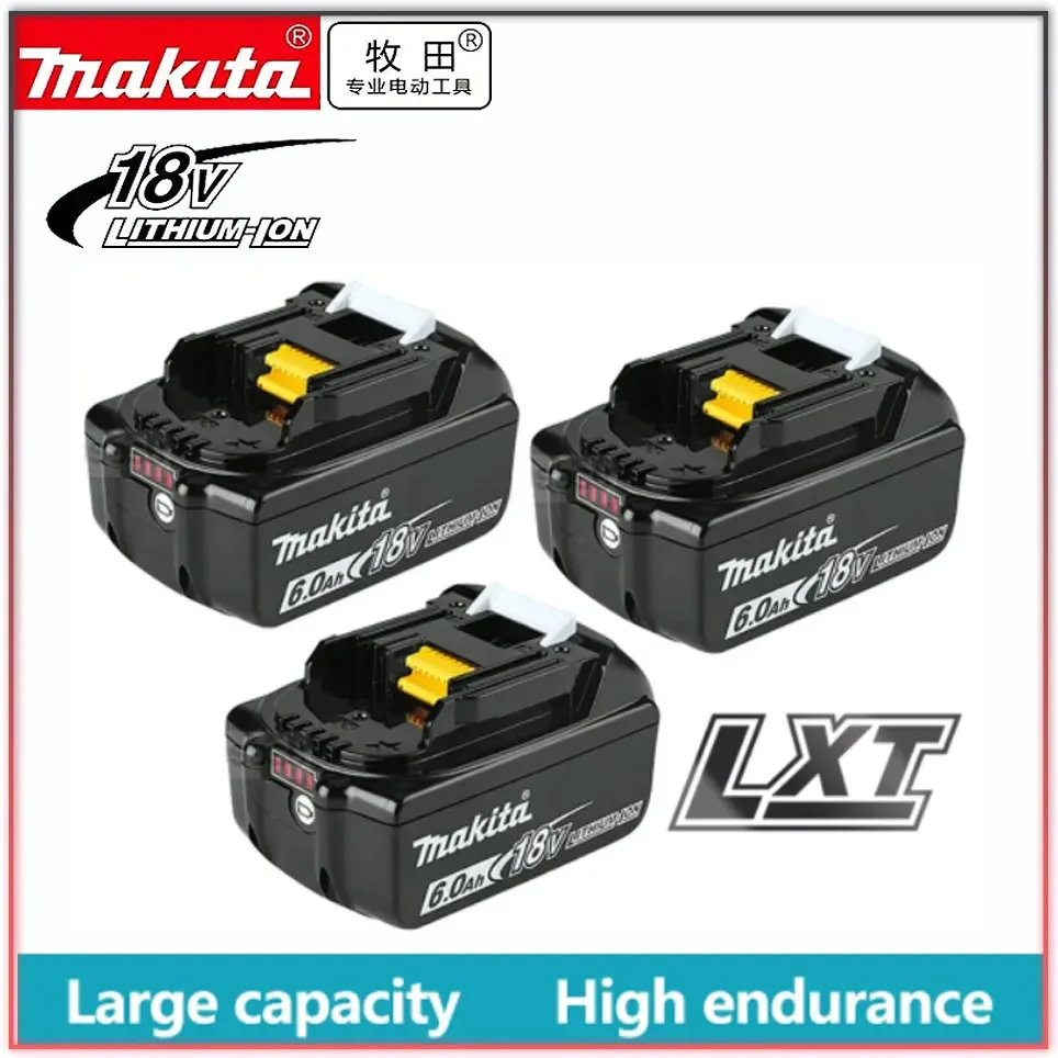 

100% Оригинальный Makita 6Ah/5Ah для Makita 18V батарея BL1830B BL1850B BL1850 BL1840 BL1860 BL1815 запасная литиевая батарея