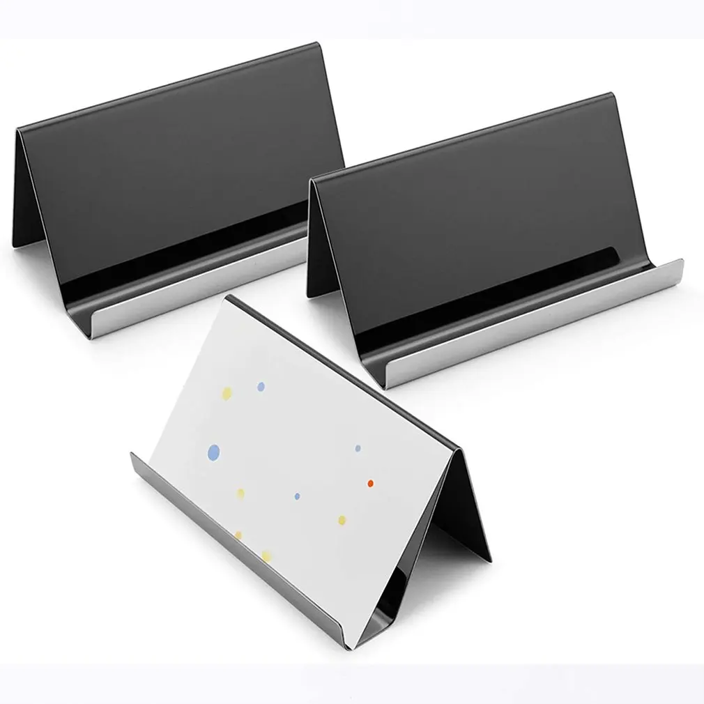 Metal Business Card Name Tag Display Rack Display Stand Desk Office Card Collection Display Holder Conference Room Accessories