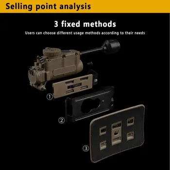 戰術頭盔頻閃燈,Sidewinder LED頭盔燈,白紅綠藍紅外線燈,Stalk Arc導軌頭盔夾手電筒 10 最佳銷售 頭盔燈戰術 - №6