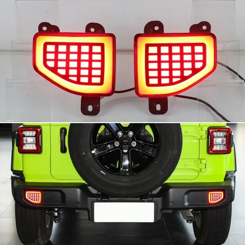 

12V Car LED Rear Lights For Jeep Wrangler 2018 2019 2020 2021 2022 Reflector Bumper Lamp Taillights Backup Brake Light