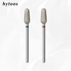 HYTOOS Large Conical Round Top Cuticle Nail Drill Bit Russian Diamond Nail Bits Safety Under Nails Cleaner Tools for Dead Skin