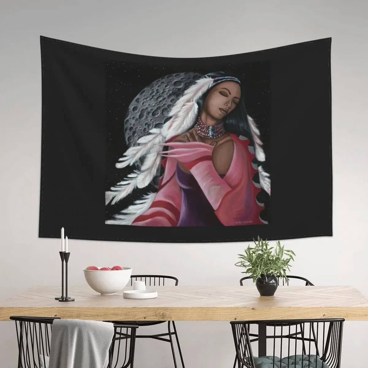 

MOON GODDESS Tapestry Funny Things To Decorate The Room Nordic Home Decor Living Room Decoration Tapestry