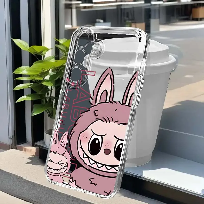 Popular Cartoon Cute La-bu For Samsung Note 20 10 Ultra A57 A56 A50 A36 A34 A33 A26 A24 A23 A16 A06 5G Transparent Phone Case
