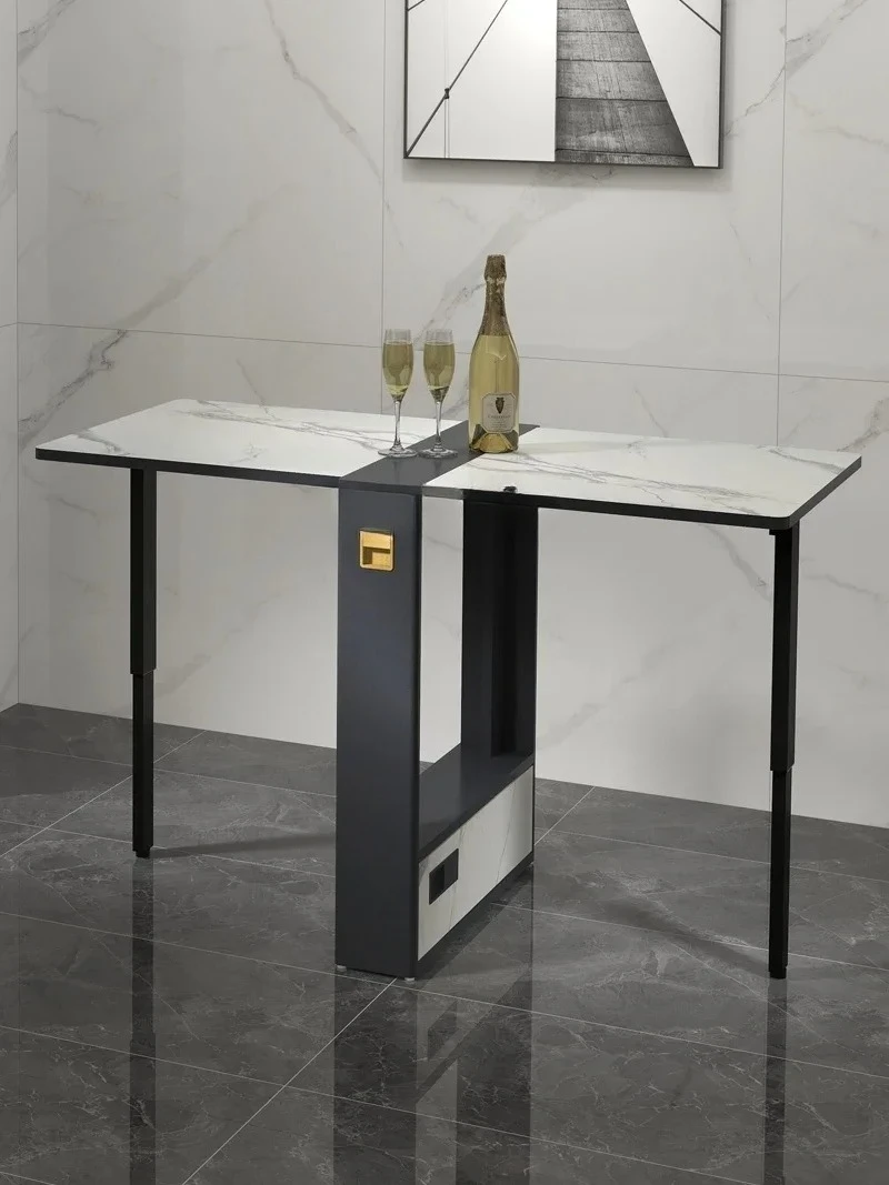 Folding Table Multifunctional Dining Table Household Desk Cream Style Dining Table White Multifunctional Furniture