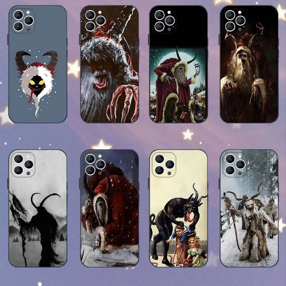 

Ugly K-krampus art Phone Case For iPhone 17,16,15,14,13,12,11,Pro,Max,Plus,E,Air,Mini Black Shockproof Funda Cover