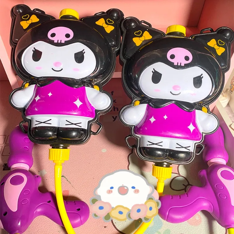 Hello Kitty Kuromi cartoon cute children's backpack water gun creative kawaii pull-out large-capacity water fight toy water gun