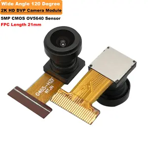 Bilashmart 5MP Camera Module OV5640 FPC Length 21mm DVP Interface Wide Angle 120 Degree 2K High Definition Distortionless ESP32 CAM