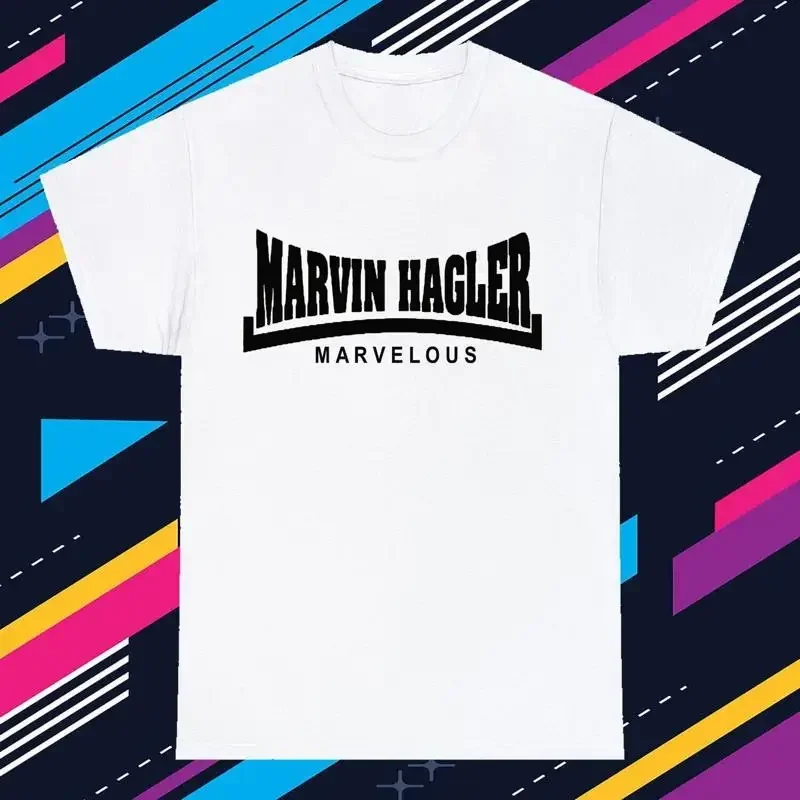 Camiseta Marvin Hagler Boxing Legend para Hombre, Blanca, Tallas S-5XL