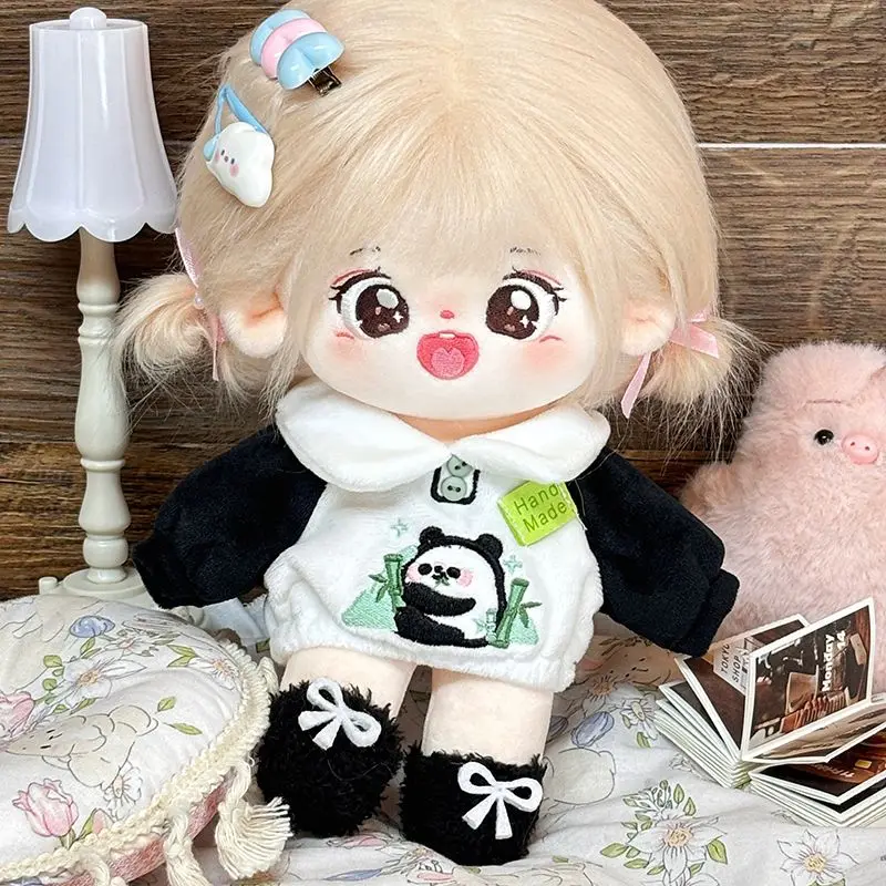 Hoodies pakaian boneka katun 20cm, kaus Mini untuk boneka katun, aksesori mainan boneka idola, kaus pakaian