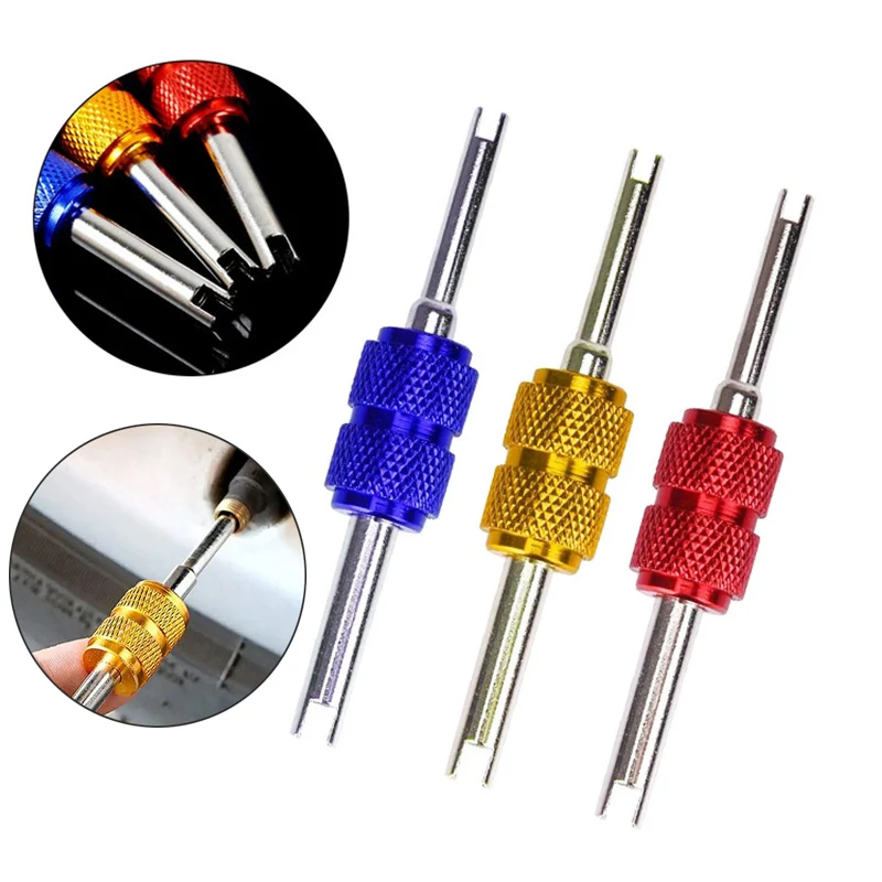 Universal Tire Valve Core Stems Remover Screwdriver Dual Use Auto Truck Bicycle Wheel Repairing Tool Hand Tools Car Accessories