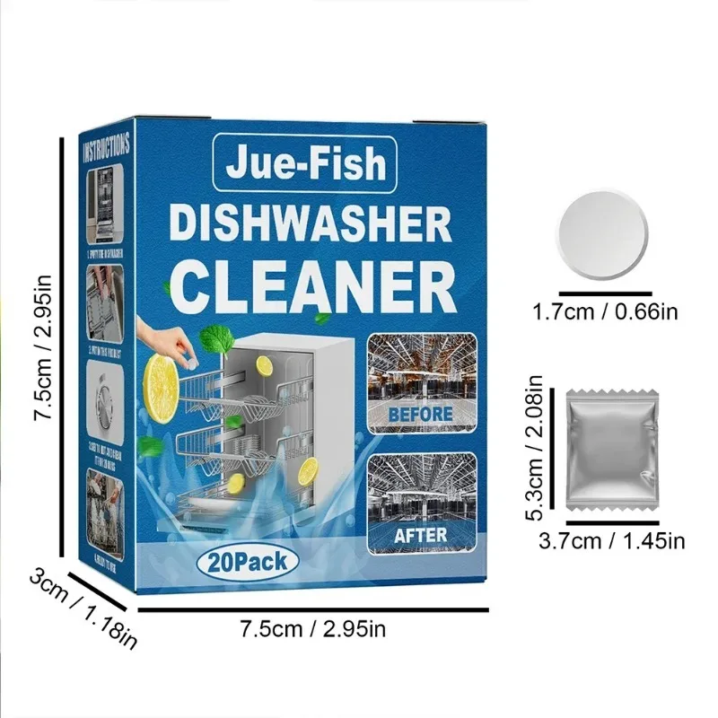 Dishwasher Deodorizing Tablets, Cleaning Tablets, Remove Scale and Strong Odors, Oil Stains, and Dishwashers