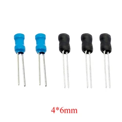 4*6mm 4x6mm Blue Black PK0406 100UH 220UH 1MH 4.7MH 20MH 30MH 2 Pins Inductance Choke DIP Shielded Radial Leaded Power Inductor