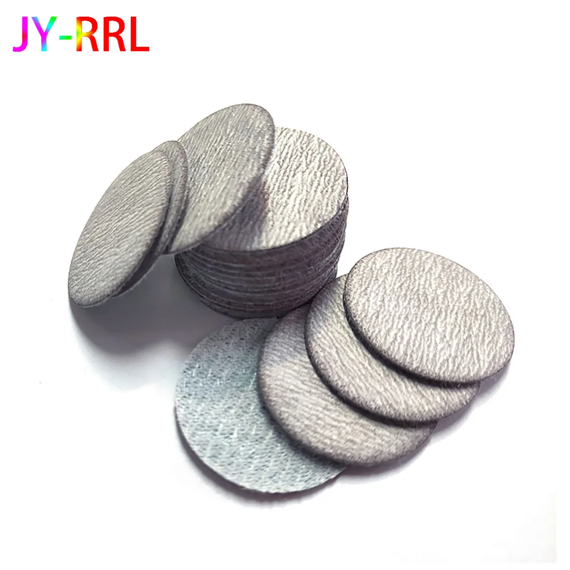 1 inch 25mm White Disc Flocked Back Flock Alumina Hook And Loop Sandpaper 60-1000 Sandpaper For Wood Car Paint Polishing