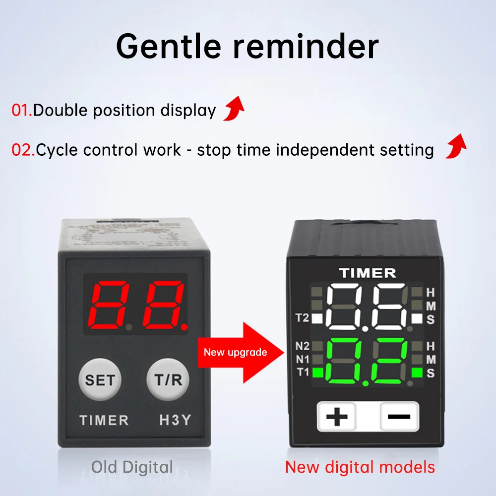 H3Y-4 Time Relay Power Delay 4 groups of delay put-on power delay cycle control adjustable 220V DC24V DC12V timer relay