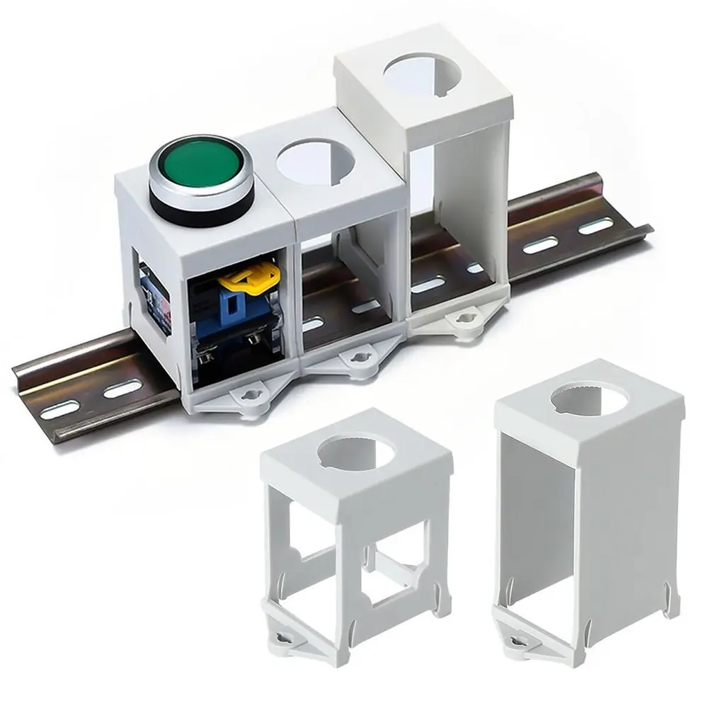 1Pcs 22mm Push Button Switch Bracket LA38 Slide Rail Guide Rail Mounting Bracket Round Emergency Stop Seat Base