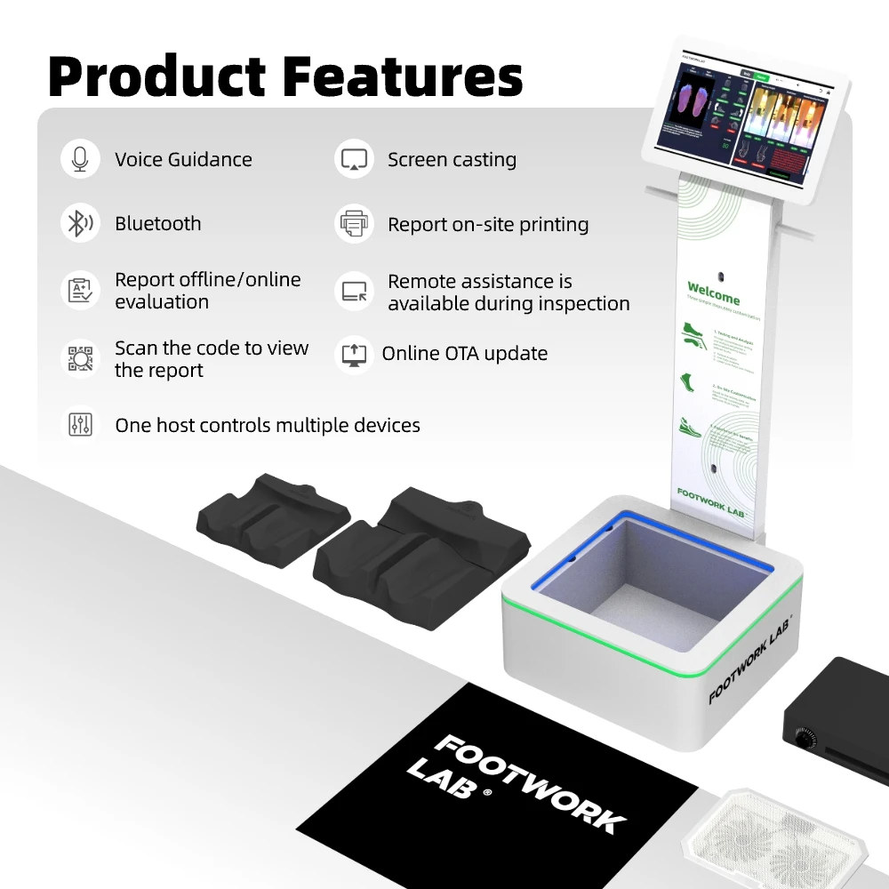 Popolare nel 2024 Scanner per piedi 3D AI di alta qualità per la clinica del piede Sottopiede Personalizzazione Macchina Scanner per piedi Solette ortopediche Scanner