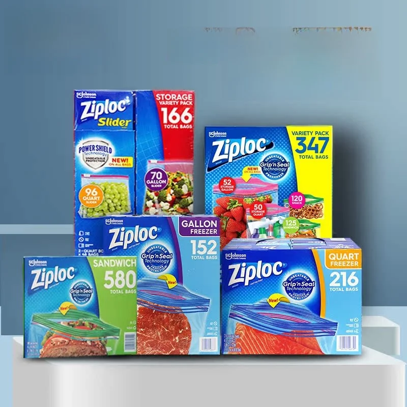 

Сумка Costco Ziploc Preservation Sed с застежкой-молнией, большая, средняя, маленькая, для домашнего использования, сумка для еды, сумка Fre Kee