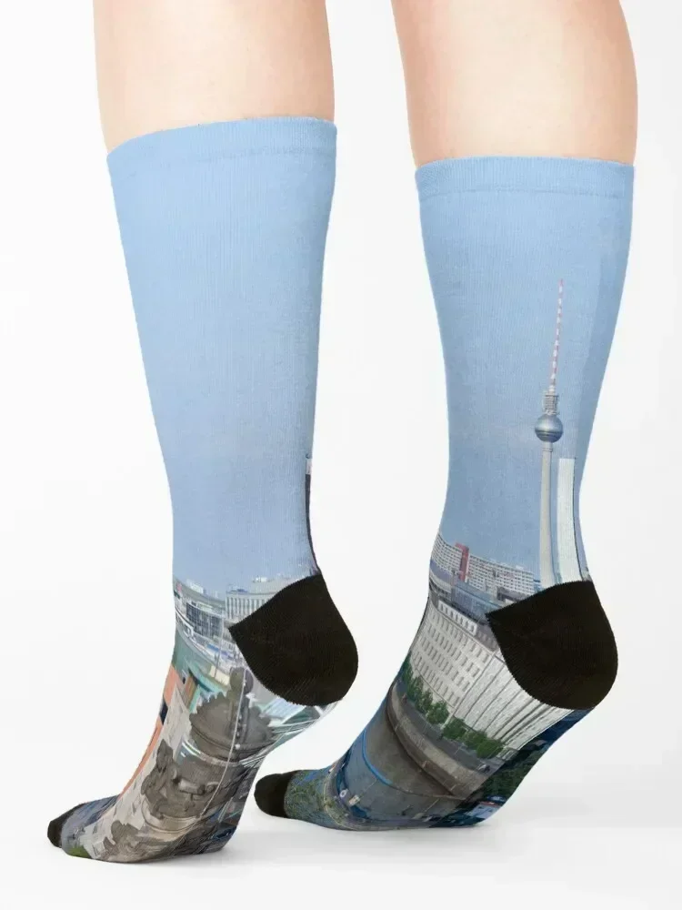 Berlin Downtown Socks funny gifts funny sock fashionable new in's Men Socks Women's