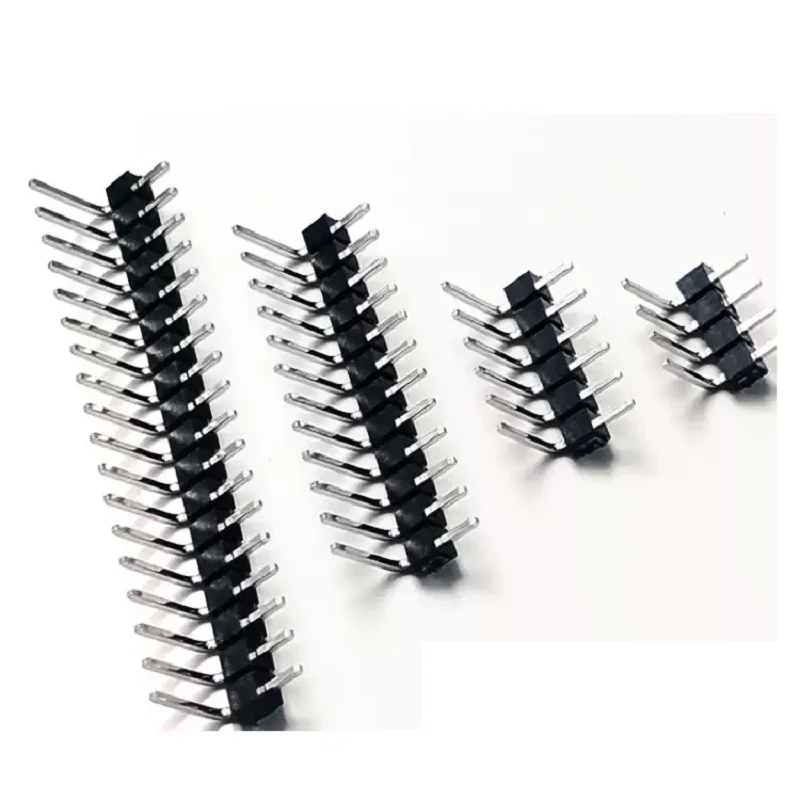 100PCS Pin Header Right Angle (90°) 2.54MM  11p 12p 13p 14p 15p