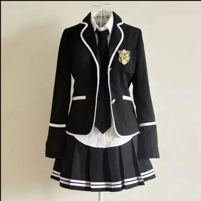 British spring and autumn student uniform set Japanese sailor JK uniform skirt Korean high school boys and girls performance