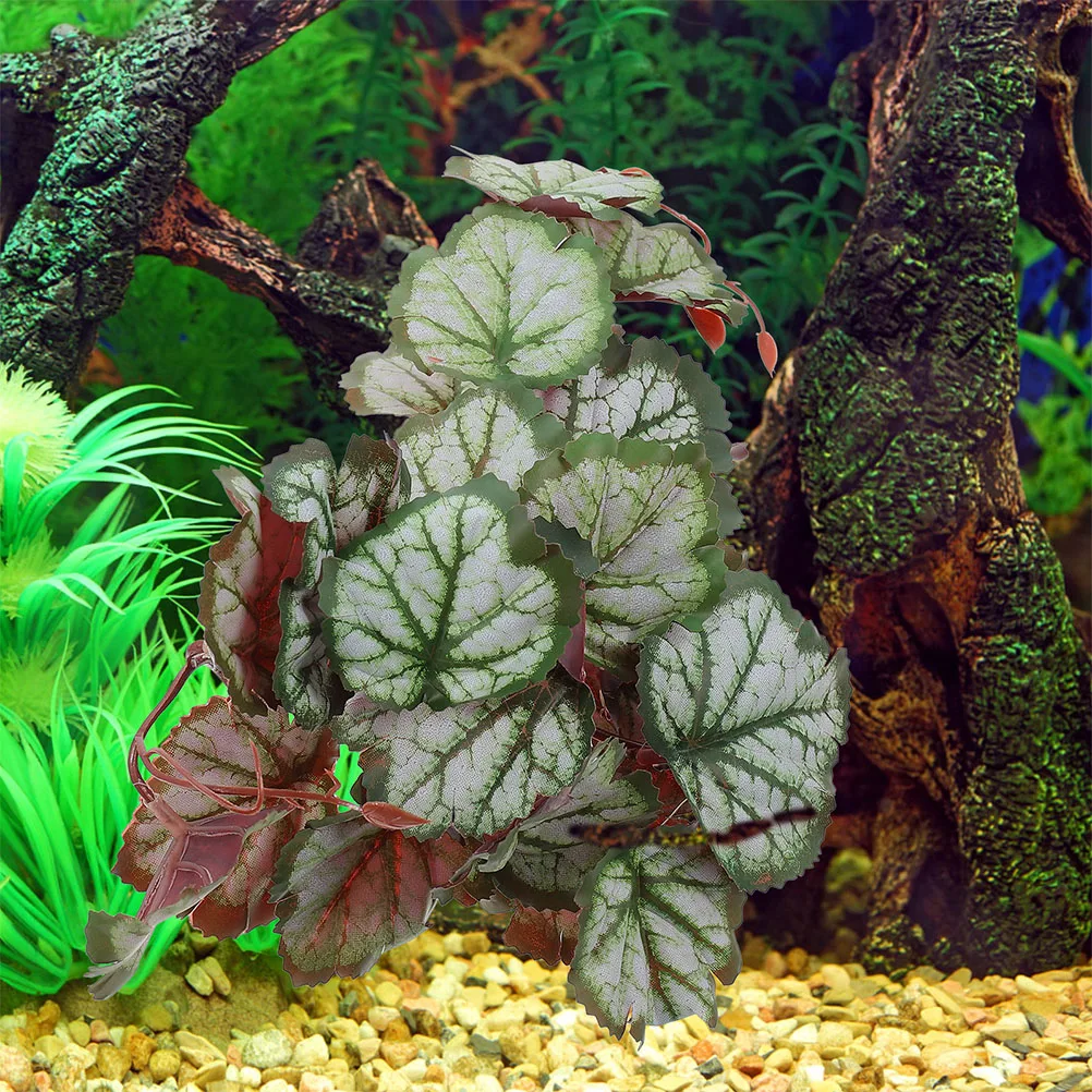 

Simulated Plant Artificial Hanging Leaf For Terrarium Decor Reptile Hideout Lifelike Plants Indoor Fake Aquarium Turtle Box
