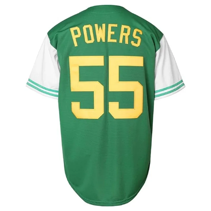 sisi 2233Movie Charros Eastbound and Down Myrtle Beach Mermen Kenny Powers #55 Baseball Jersey Hip Hop Party Clothing Shirt Them