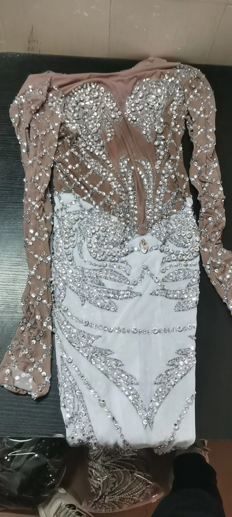 의상 찐빵 스팽글 슬림 허리 미니 연회 생일 파티 기념일 여성 이브닝 드레스 행사용