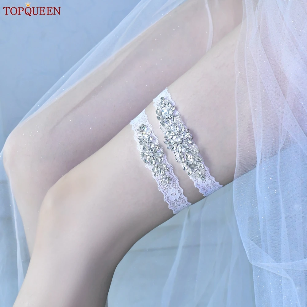 TOPQUEEN Wedding Garter Cinto Elástico Mulheres Noiva Sexy liguero podwiazka slubna jarretiere liga de novia mariage bijoux pará S69