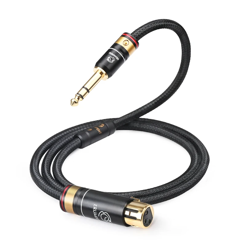 ATAUDIO Hifi 6n occ 6,35mm trs zu xlr hifi audio stereo kabel dual 6,5mm zoll bis 2xlr symmetrisches lautsprecher mikrofon verstärker kabel 3