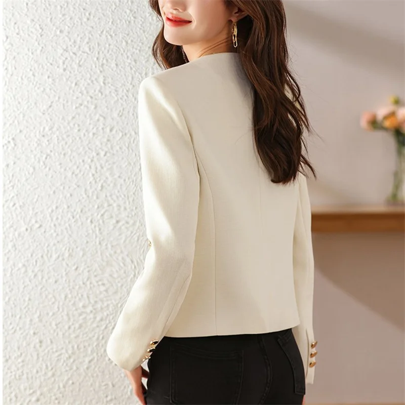 Blazer de Mujer de Alta Gama, Estilo Delgado y Elegante, Chaqueta de Primavera, Otoño e Invierno, Nuevo Estilo Coreano, Chaqueta Corta Versátil