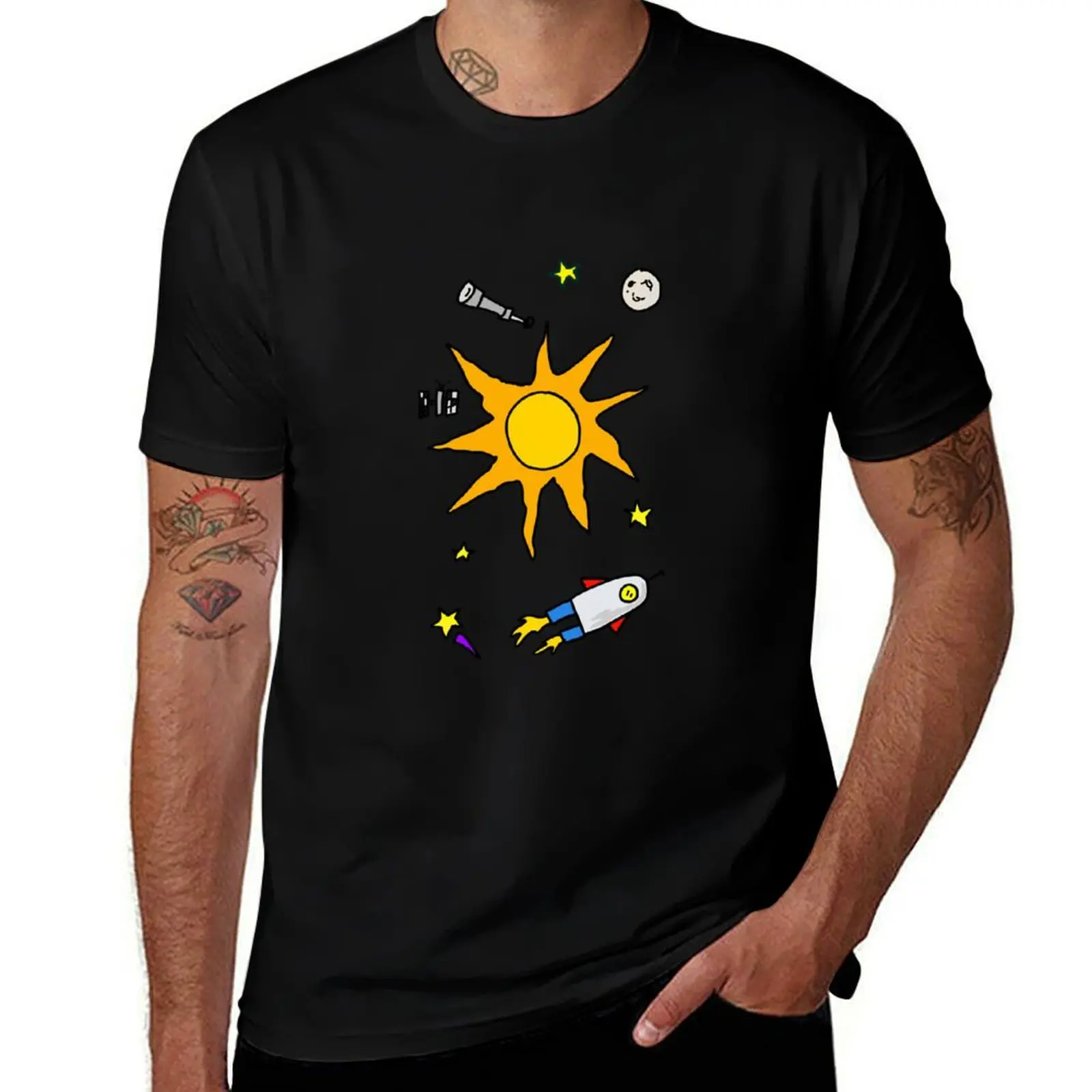 

Mr. Sun T-Shirt summer clothes blanks shirts graphic tees blue lock clothing for men