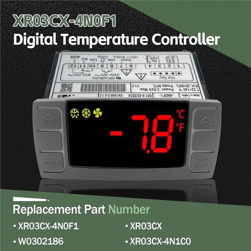 B08B-XR03CX-4N0F1 Temperature Controller With Sensor Probe Fits For Refrigerator/Fridge Freezer Thermostatic Control Unit