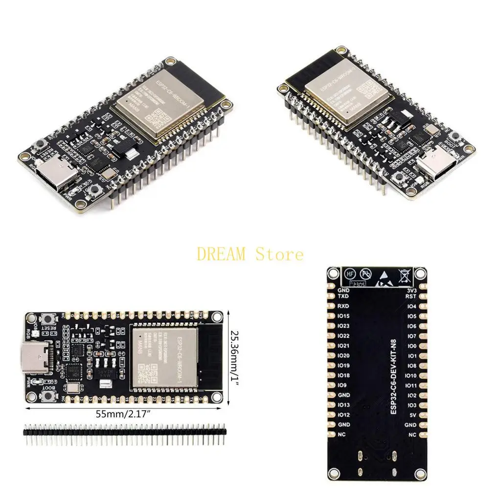 

ESP32C6-Wroom-1-N8 Wi-Fi6 + BTCompatible5.0 + IEEE802.15.4 Набор для разработки для домашних автомаций и потребительской лучшая