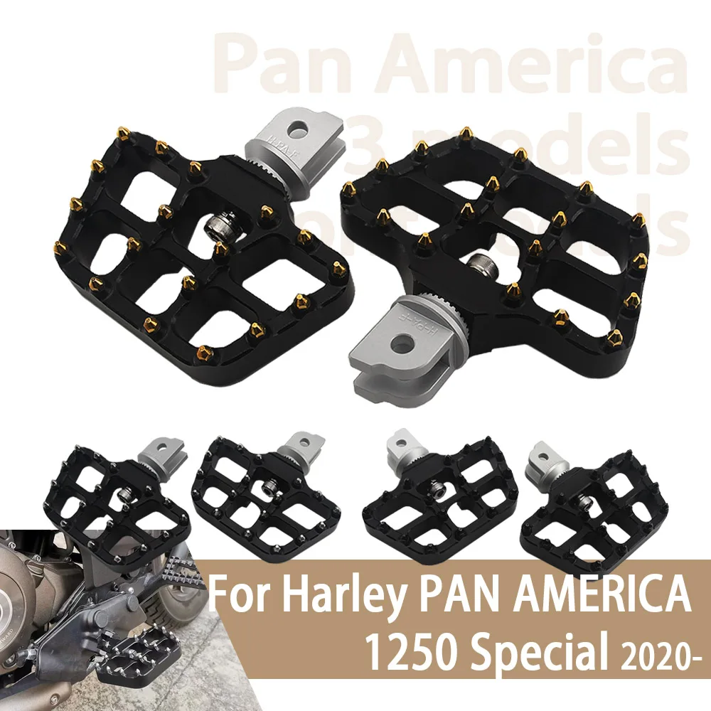 

For Harley PAN AMERICA 1250 2020 1250s PA1250 Special Foot Pegs Driver Rider Rotatable Footpegs Rest Motorbike Front Footrests