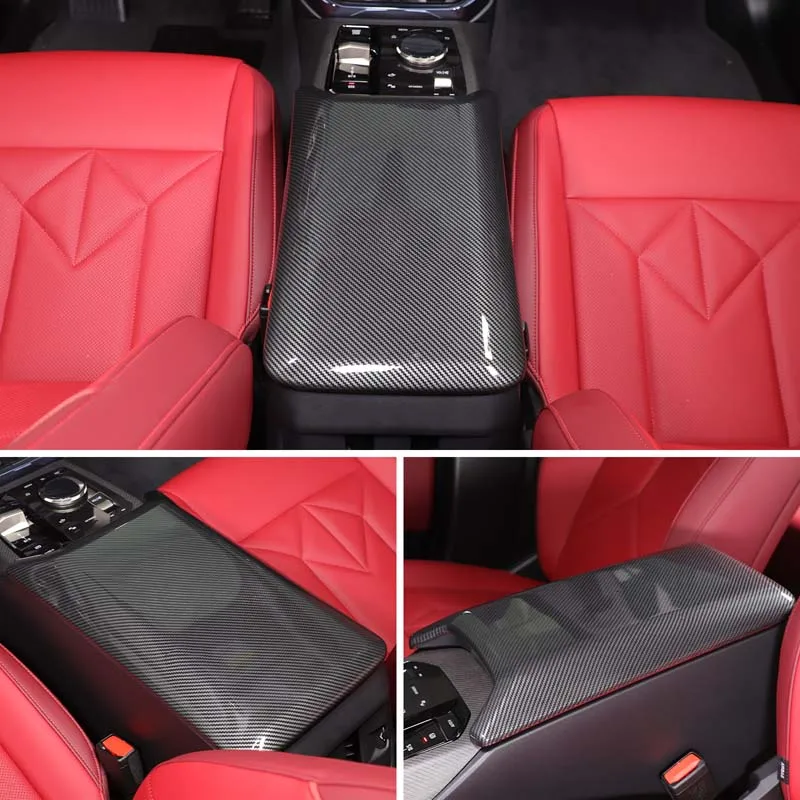 

1Pcs ABS Carbon Fiber For BMW X3 G45 2025 car central control armrest box protective cover decorative sticker Car accessories