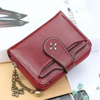 Women Wallets and Purses PU Leather Money Bag Female Short Hasp Purse Small Coin Card Holders Blue Red Clutch New Women Wallet 3